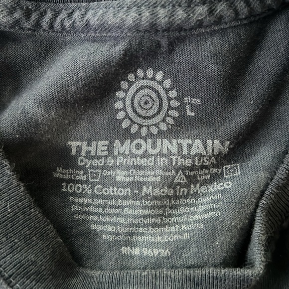 THE MOUNTAIN Peace sign Squirrel Blue tie dye t-shirt size L - Picture 5 of 6